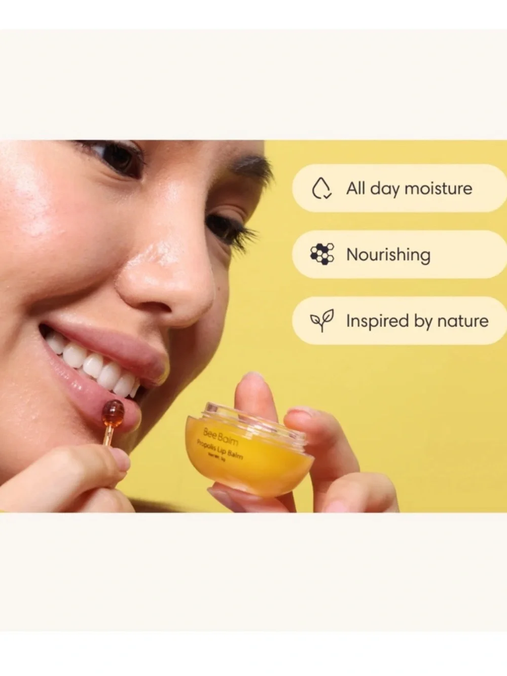 Bee Balm Propolis Lip Balm Honey Vitamin E Moisturizing Lip Treatment